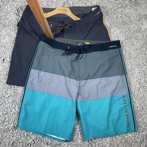 Quicksilver Highline Board Shorts Bundle Of Two Men’s Size 36 Beach Summer Sport